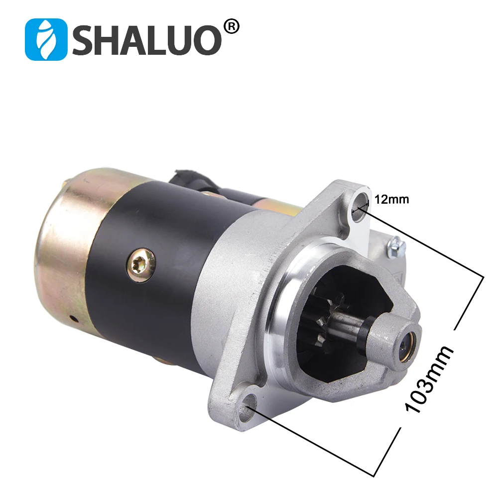 QD114A 12V 0.8KW Diesel Generator Engine Starter Motor Copper Made Motor Electric Genset Parts QD114B 0.9KW 12V