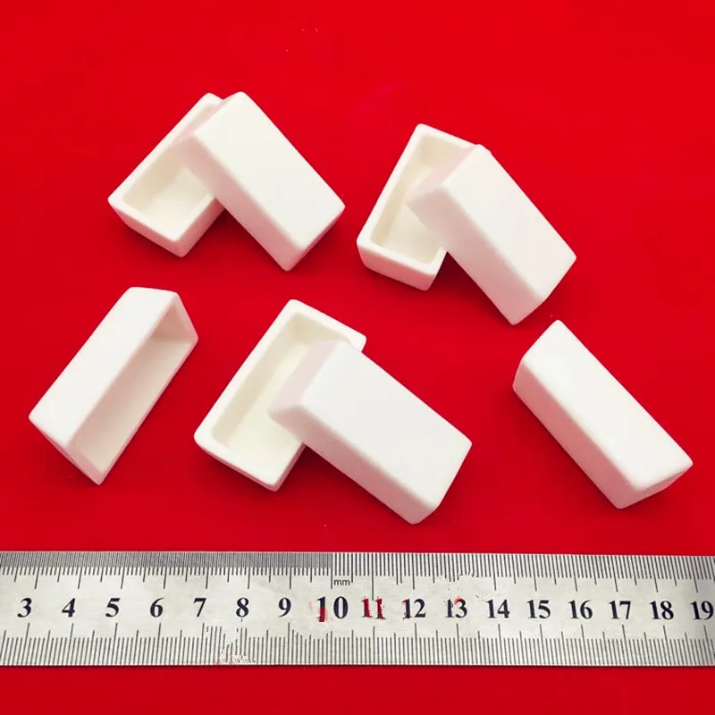 Al2O3 ceramic crucible /48x24x14mm Trapezoid corundum crucible /alumina crucible/Sintered  Crucible