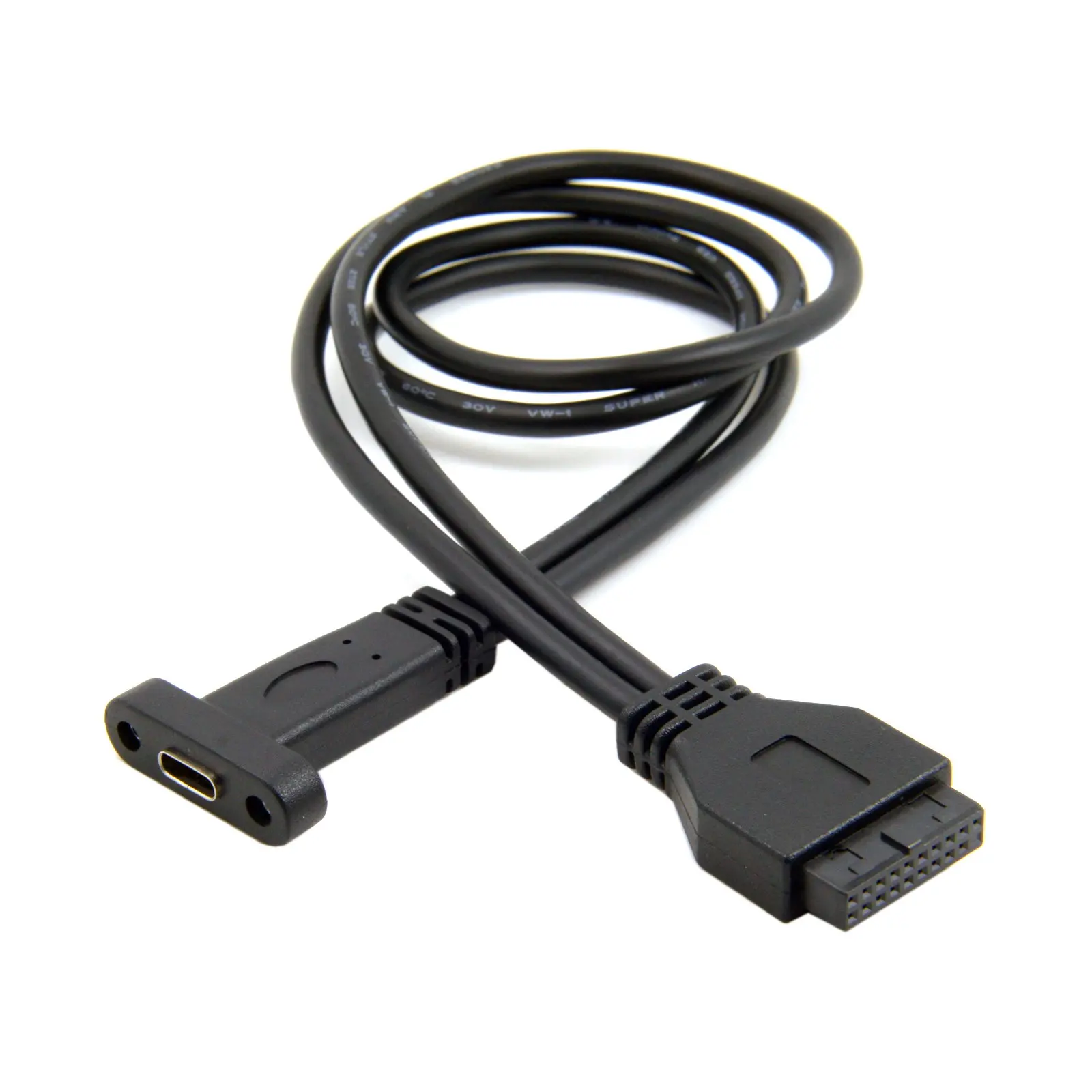 

Single Port USB 3.1 Type C USB-C Female to USB 3.0 Motherboard 19pin Header Cable 40cm