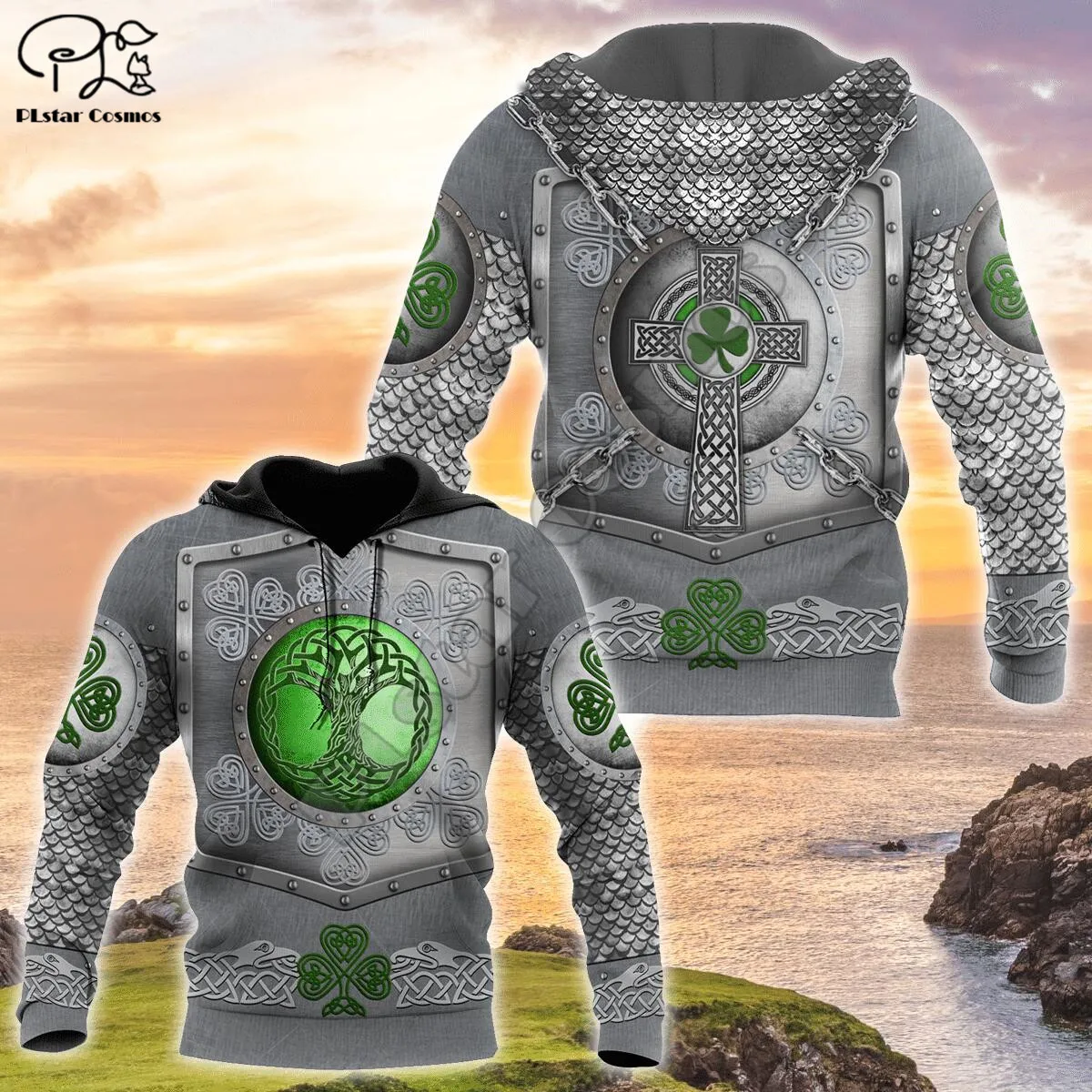 PLstar Cosmos Irish Saint Patrick Day 3D Printed New Fashion Hoodies Sweatshirts Zip Hooded For Men/Women Casual Streetwear D13