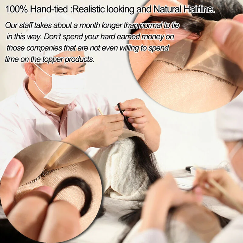 Sego 7x13cm Seiden basis Haar deckel für Frauen 100% Echthaar teile Perücken gerade Clips in Haar teilen hinzufügen Deckung volumen – Detail 27
