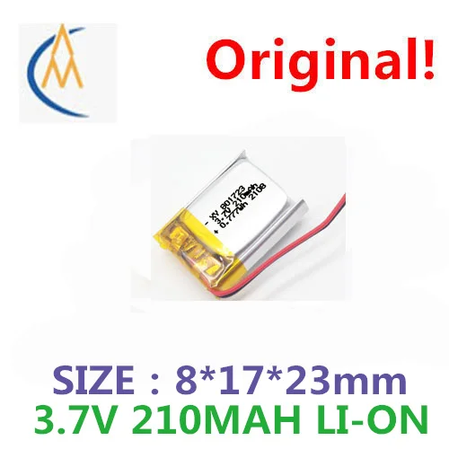 801723-210 mah lithium-ion polymer battery 3.7 V rechargeable battery factory with 5 c high ratio protection board