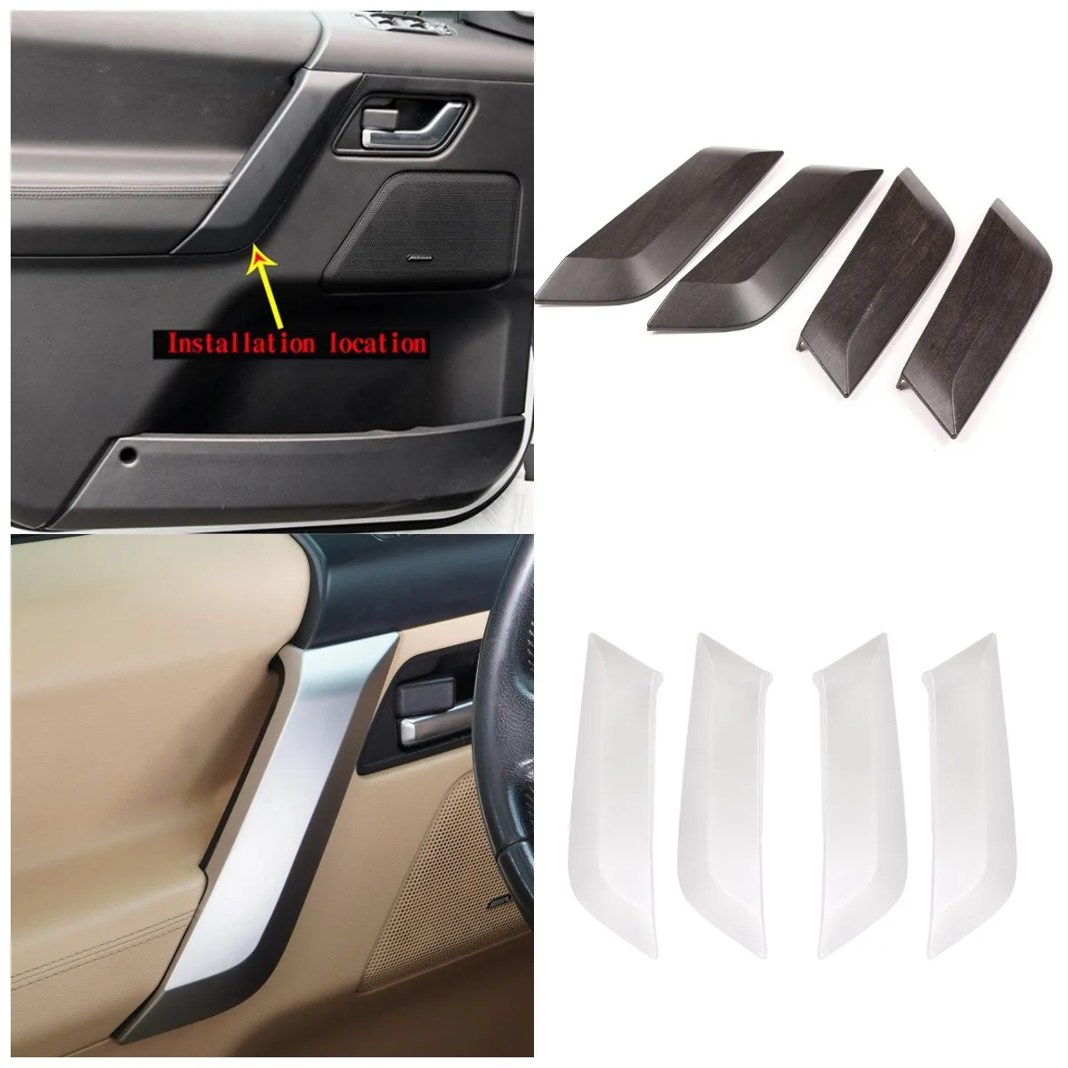 

Luxury Interior ABS Trim Car Inner Door Handle Protection & Decoration Cover Accessory For Land Rover Freelander 2 2007-2015