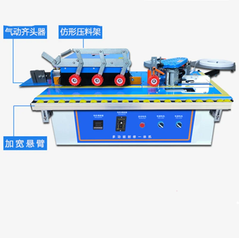 

Woodworking Edge Banding Machine machine with gluing, trimming and end cutting with rotate function for straight,curve Automatic