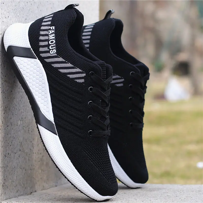 Nice New Men Shoes Summer Sneakers Breathable Outdoor Walking Sport Shoes For Male Lace-up Casual Shoes Bubble Men Footwear 44