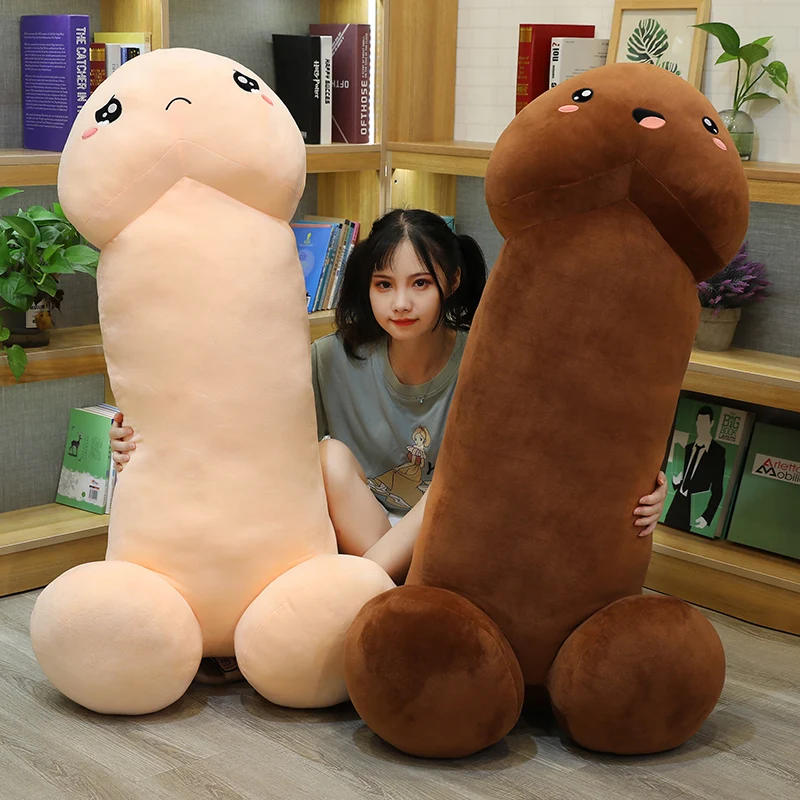 90cm Plush Penis Toys Soft Pillow for Girlfriend Stuffed Big Penis Body Dick Plush Toys Back Cushion Girl Valentine's Day Gift