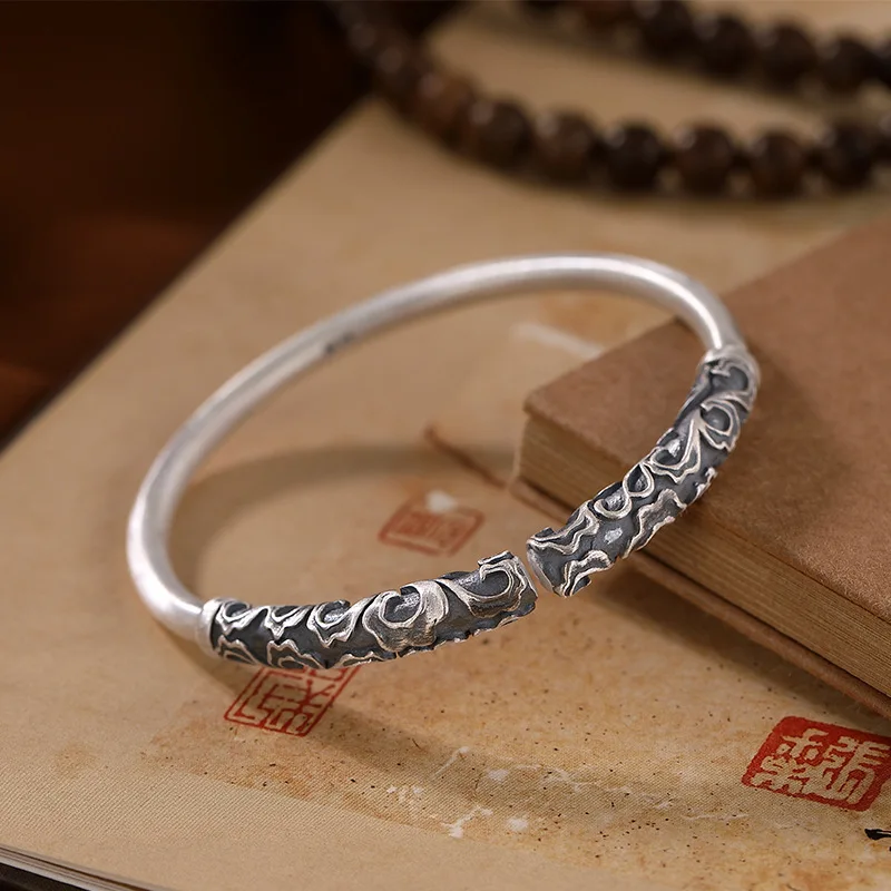 

★solid breadwinners bracelet hand act the role ofing is tasted fine silver restoring ancient ways web celebrity