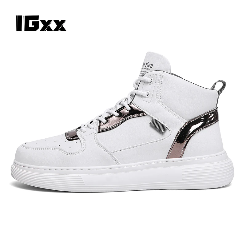 

IGxx men ins fashion High Top boot 2022 new spring/autumn men work shoes comfortable for work cowboy boots mens