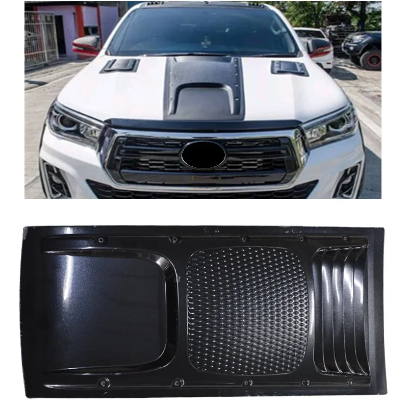 

Bonnet Scoop Cover Bug Shields Fit for Toyota Hilux Revo Rocco 2015-2020 Engine Bonnect Cover Car Accessories