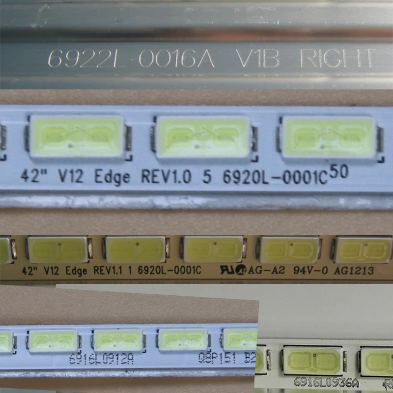 Barras da disposição do diodo emissor de luz da tevê para lg 42ls570s 42ls570t-za-zb tiras da luz de fundo do diodo emissor de luz da matriz lâmpadas do diodo emissor de luz faixas da lente 42 