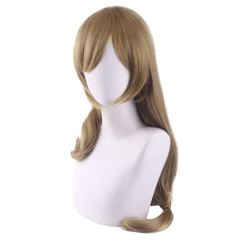 Genshin impacto lisa cosplay feminino 80cm natal linho peruca cosplay anime cosplay perucas sintéticas resistentes ao calor halloween