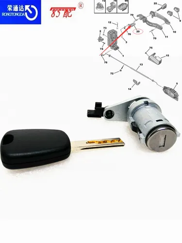 Núcleo de cerradura de puerta de coche, cerradura de puerta lateral para Peugeot 307/307SW/307CC, 9170JK, 9170R5, 9170R4