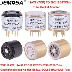 1PC 12AX7 12AU7 ECC82 ECC83 do 6N2 6N1 6N6 6922 ECC88 E88CC DIY wzmacniacz Audio rura próżniowa konwersji Adapter gniazda HIFI