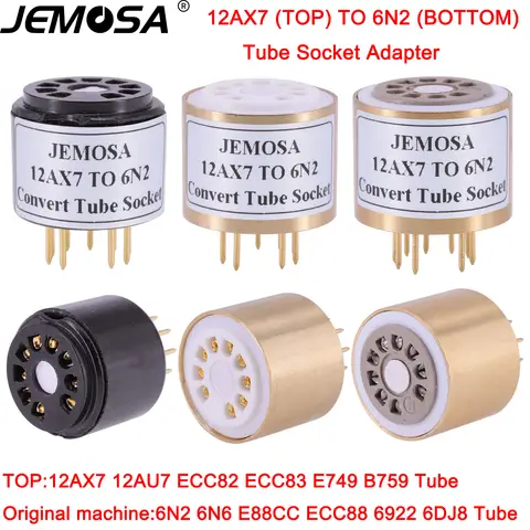 1PC 12AX7 12AU7 ECC82 ECC83 TO 6N2 6N1 6N6 6922 ECC88 E88CC DIY 오디오 증폭기 진공관 변환 소켓 어댑터 HIFI
