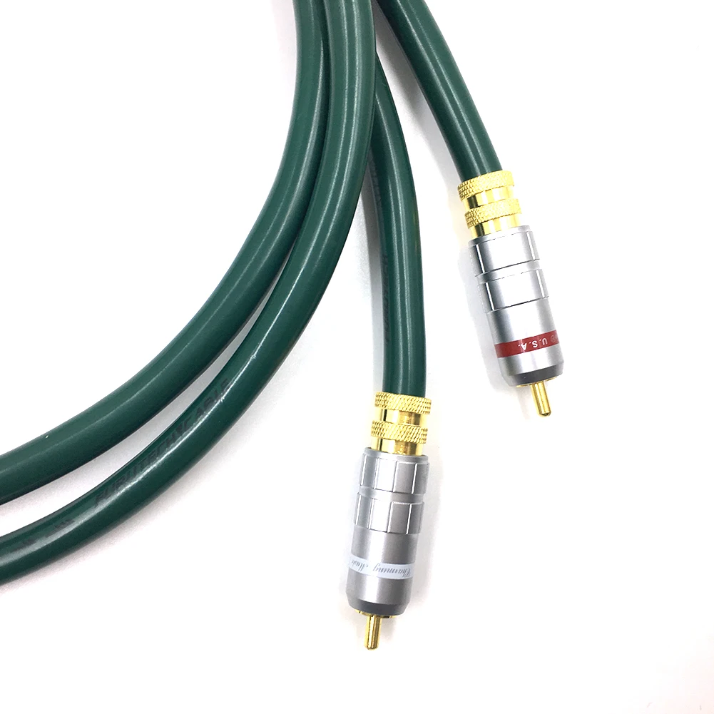 Thouliess Pair HIFI Type-2 Gold Plated RCA Plug Audio Cable 2RCA Male to Male Interconnect Cable for FURU--CH FA-220