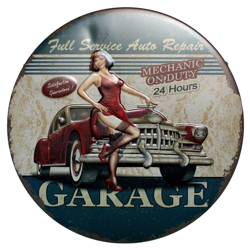 Vintage Decorative Metal Plates, Motor Oil Plaque, Cafe, Bar, Pub, Garage, Signboard, Home, Gasoline Wall Stickers, 30cm, R016