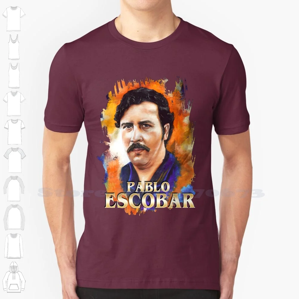 Pablo Escobar Painting Custom Funny Hot Sale Tshirt Pablo Escobar Escobar Gang Colombia J Balvin Cartel De Medellin