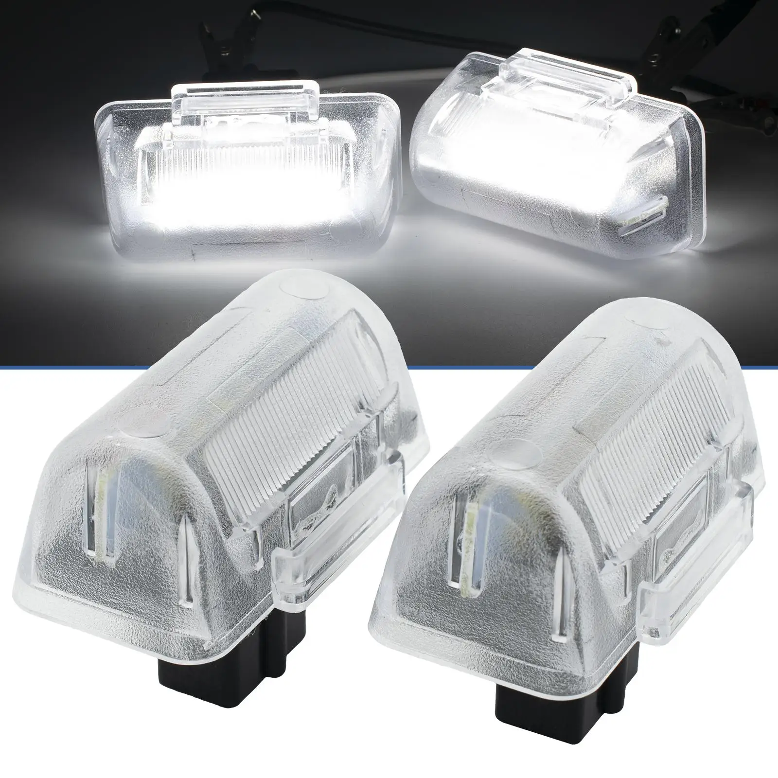 2X LED Licence Number Plate Light HID White For Ford Transit Tourneo MK5 MK6 MK7 Connect Tourneo 4388111 1672263