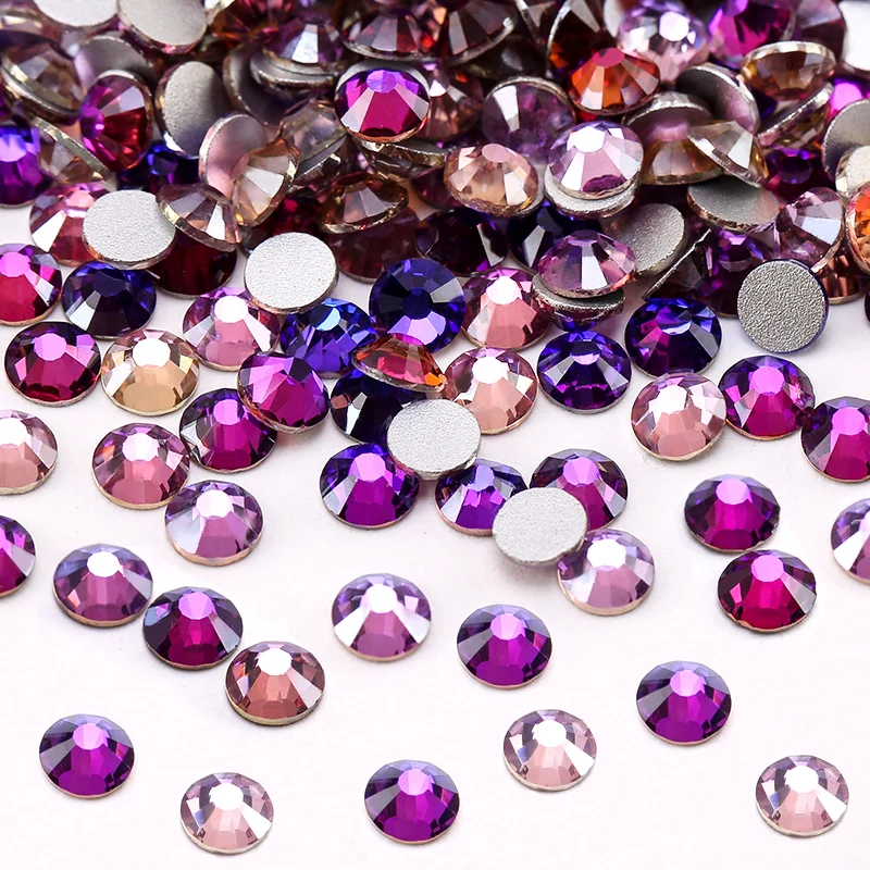 Flame Type Crystal Rhinestone Glitter Diamond Gem Non Hotfix FlatBack Glass 3D For Nail Dress DIY Decorations Loose Rhinestones