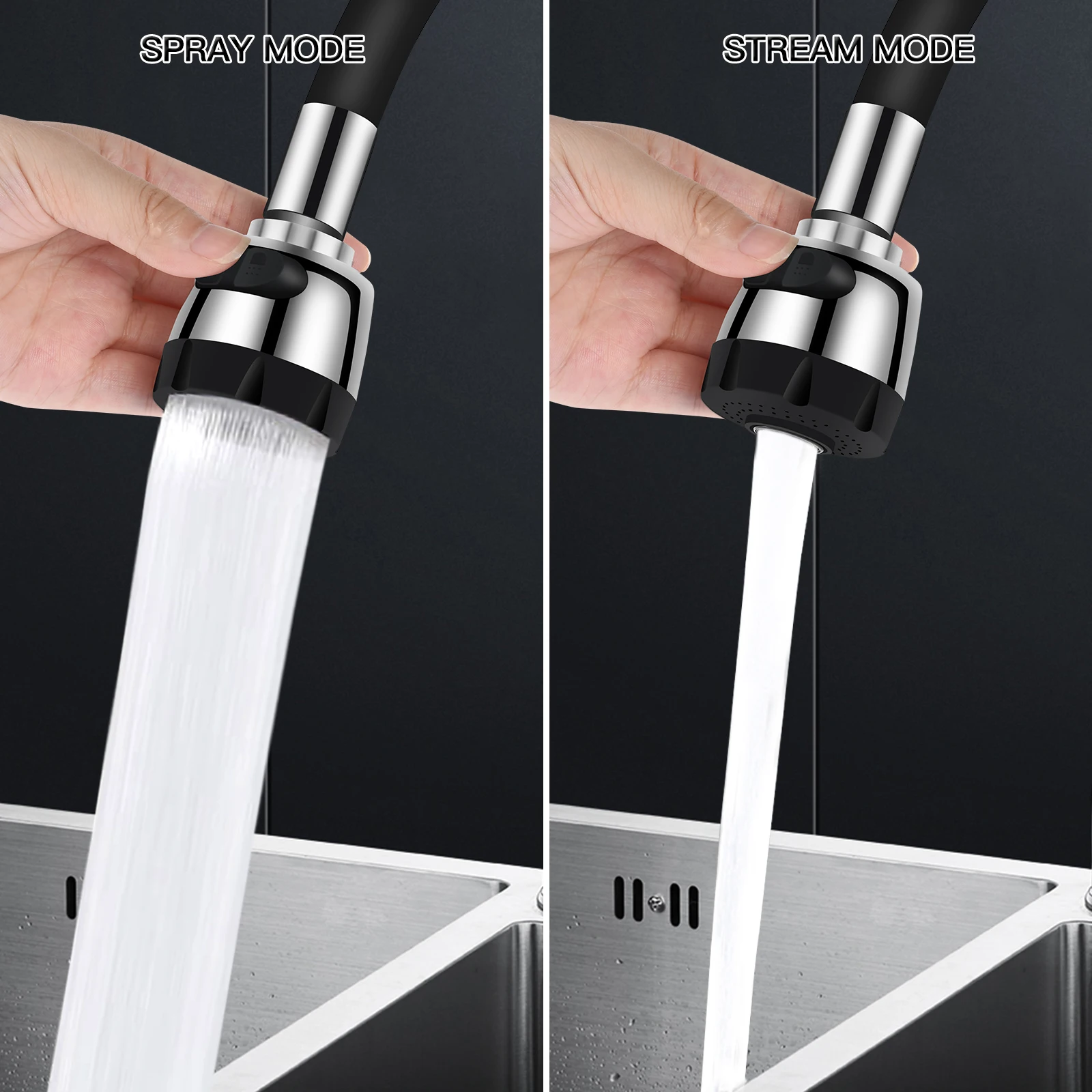 Rubinetto da cucina regolabile rubinetto da cucina girevole a 360 gradi rubinetti per lavabo accessori da cucina rubinetti per doccia