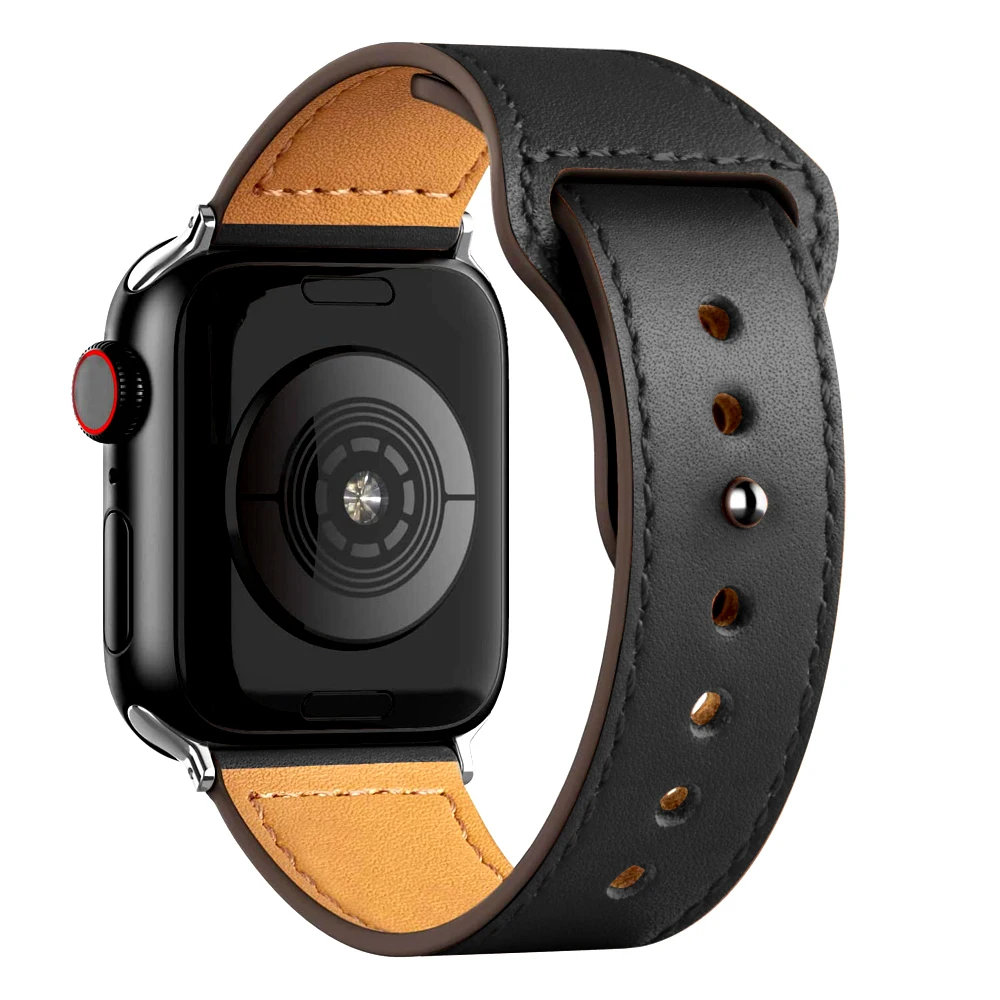 Lederarmband für Apple Watch, Modell Ultra 4, 3, 49 mm, 46 mm/42 mm, 41 mm/45 mm, 44 mm, 40 mm, Armband für iWatch, Serie 12, 11, 10, 9, 8, 7, SE 3. – Detail 10