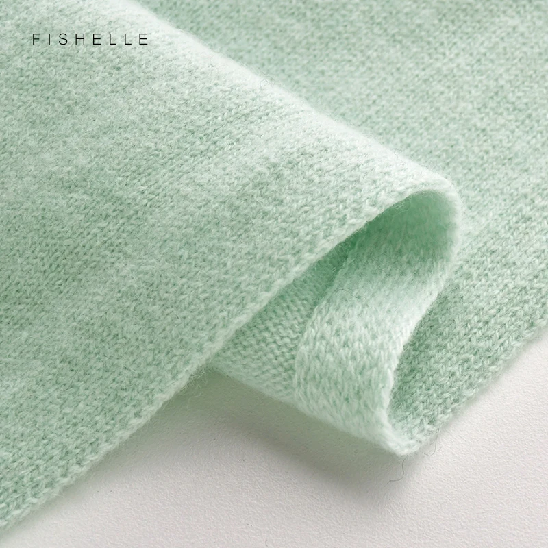 2023 new Mint Green wool scarf women luxury winter warm knitted thin scarves ladies small short scarfs autumn foulard femme