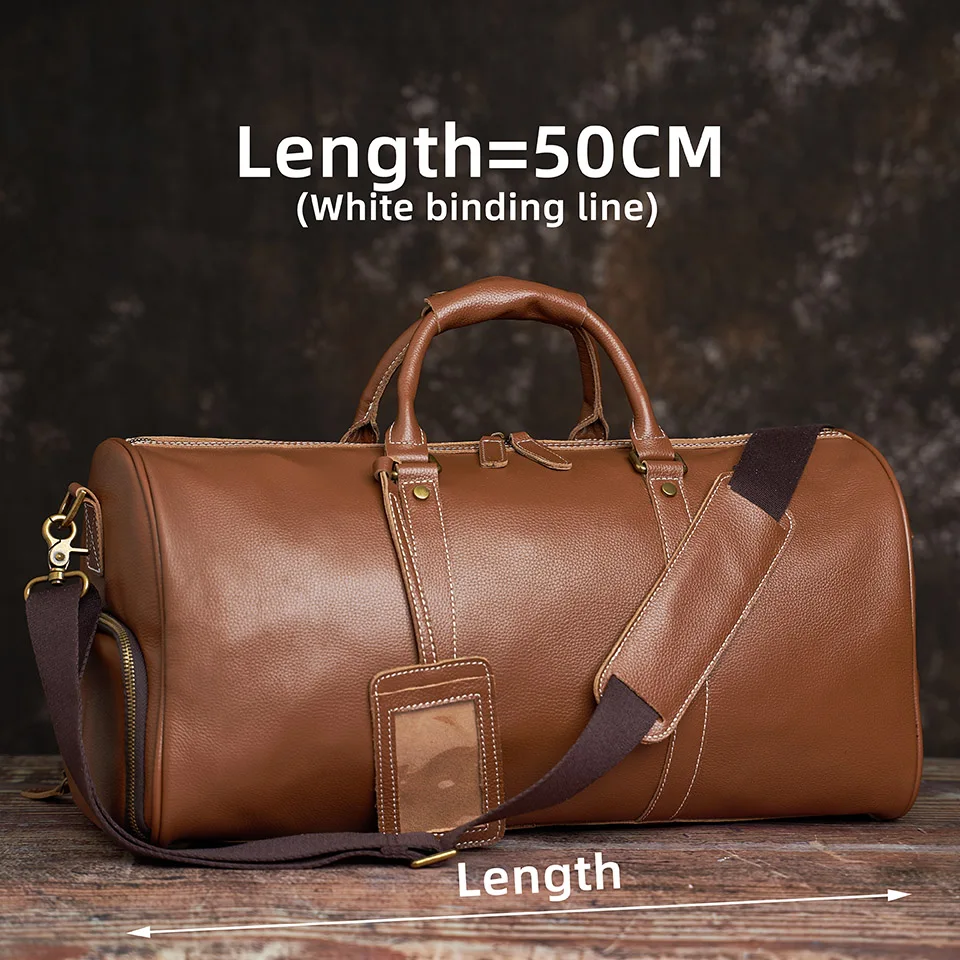 Männer Reisetasche Aus Echtem Leder Casual Hand Gepäck Tasche Hohe Kapazität Duffle Schulter Schuh Tasche Für 17 Zoll Laptop NUPUGOO – Detail 30