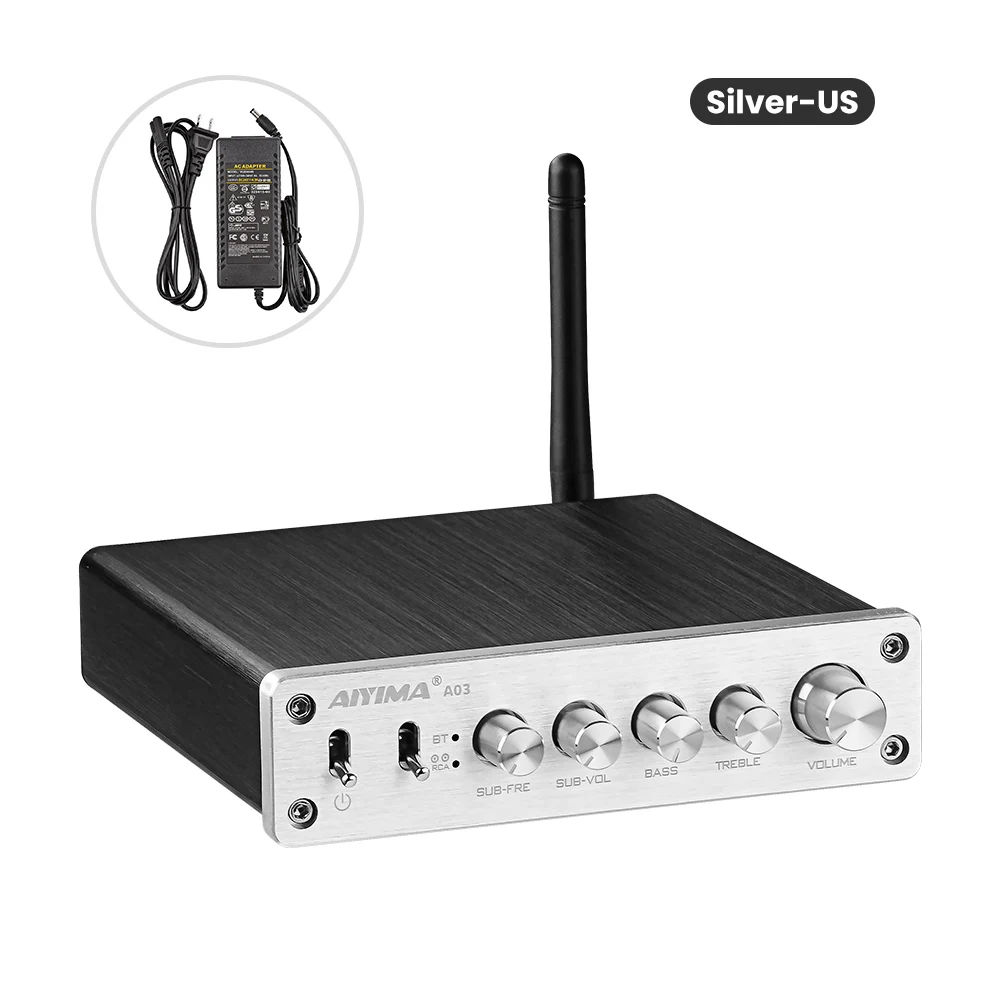 AIYIMA A03 TPA3116 Amplificador Subwoofer Audio Bluetooth Sound