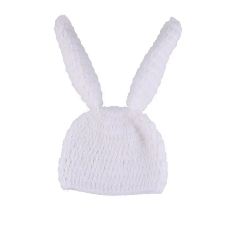 Newborn Photography Props Infant Outfits Baby Rabbit Crochet Knit Hat Clothes Newborn Photography Baby Accessories