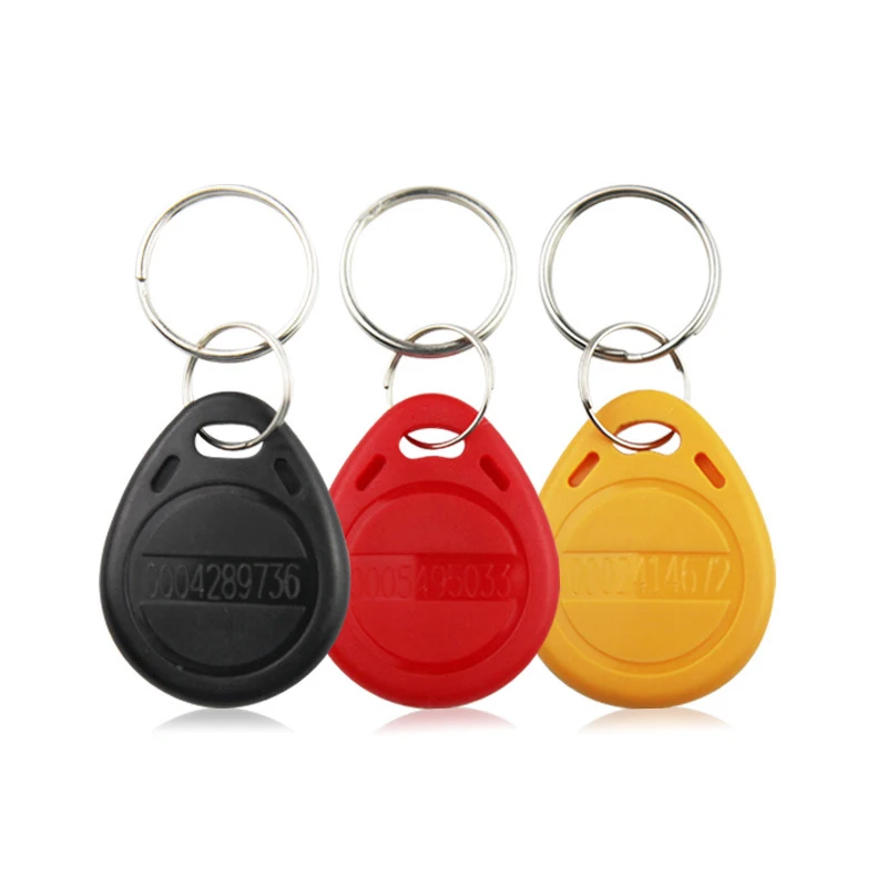 50PCS RFID Keychain 125KHZ Readable Authorized Access Card Keychain TK4100 EM4100 Keychain Ring Tag