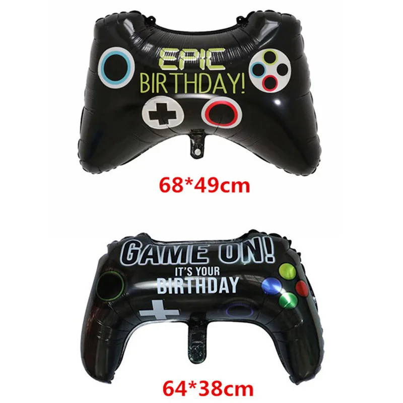 5pcs 63*37cm Game Controller Gamepad Joystick Foil Aluminium Balloon Birtdhay Party Supplies Toys For Kids Globos Game Balloon