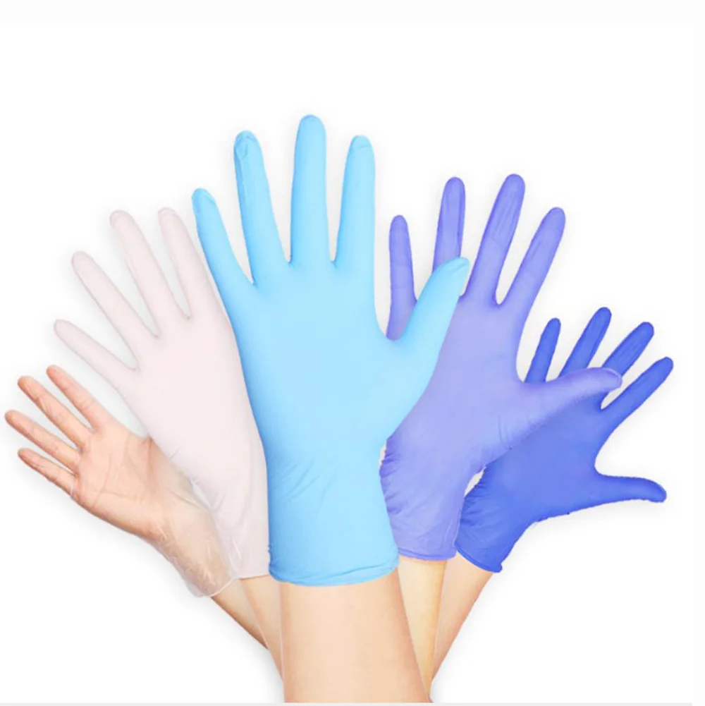 

100pcs Disposable Nitrile Gloves Work Glove Food Prep Cooking Gloves / Kitchen Food Waterproof Service Cleaning Gloves Black