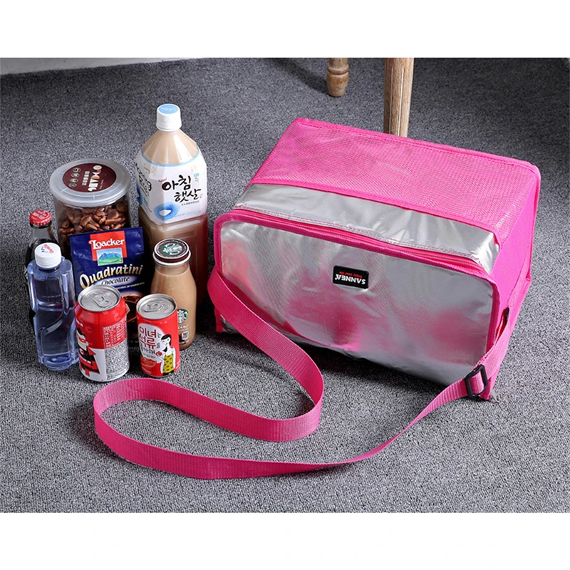 SANNE 18L Thickened Large Capacity Insulated Thermal Bag Large Capacity Ice Bag Picnic Cooler Bag With Side Pocket Lunch Box