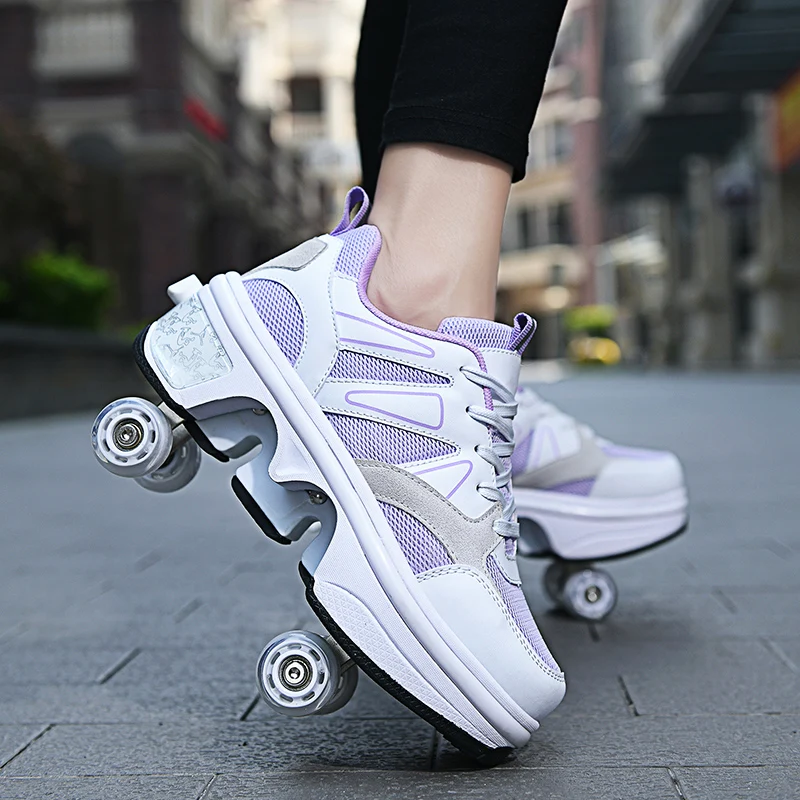 Roller Skate Shoes For Women Girls With 4 Wheels Sneakers Children Summer Sports Female Fashion Casual Kids Games Skating Boots