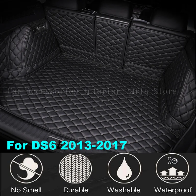 

Custom Car Trunk Mats For Citroen DS6 2013 2014 2015 2016 2017 Citroen Auto Interior Accessories Leather Waterproof Cargo Mat