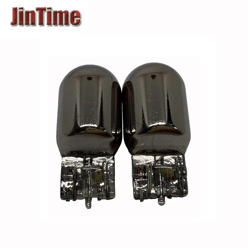 2X T20 turn signal bulb 7440 invisible Silver Chrome 7443 12v 21w rear tail lamp w21w amber automobile halogen bulb