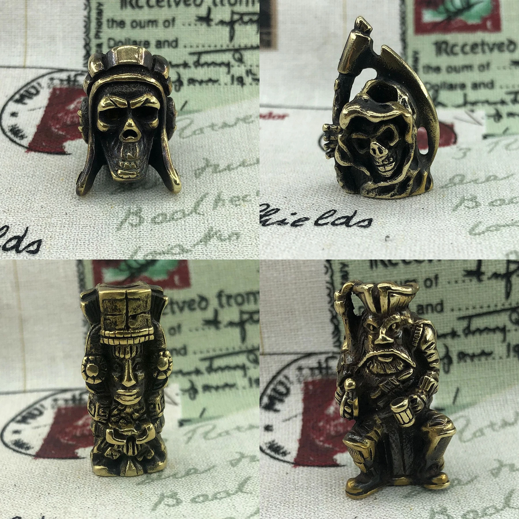 

1 шт. многоцветный Медный Ретро латунный нож бусины ремешок Подвески Бусы на веревочке веревка шнур Спартанский череп EDC бусины Подвески Инструменты