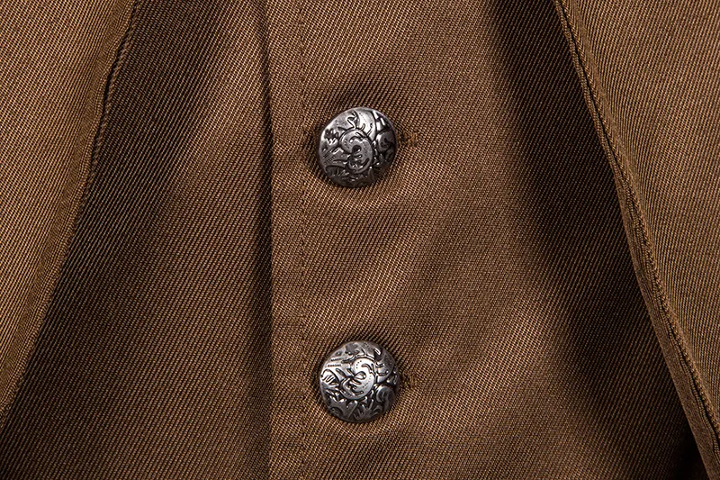 Chaqueta gótica victoriana para hombre, disfraz de Cosplay Medieval Steampunk, abrigos formales de pirata renacentista para esmoquin 2XL