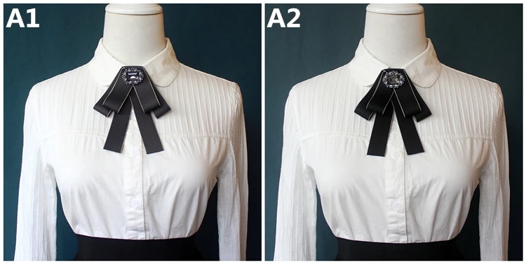 Korean Band Perle Fliege Broschen für Frauen Kristall Strass Krawatte Pins männer Anzug Hemd Collor Kleidung Zubehör – Detail 6
