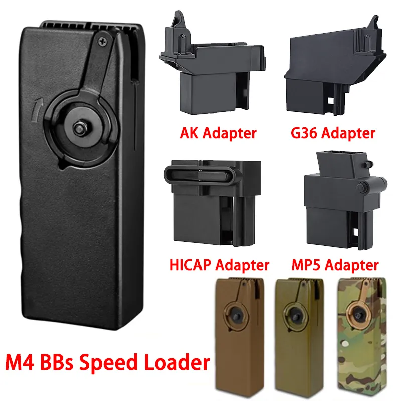 Tatcial BB Loader M4 Hand Crank Mag Airsoft Loader 6มม.1000รอบสำหรับ M4/AK/G36/hiCAP/MP5ด่วนโหลดอุปกรณ์