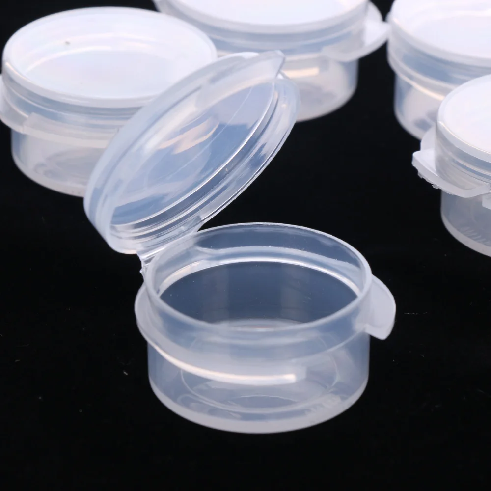 5g Make Up Jars Mini Sample Bottle Sealing Pot Face Cream Container Plastic Transparent Case Salad Sauce Portable Box