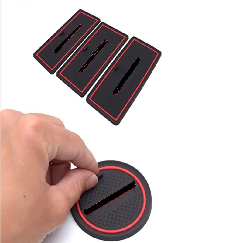 15PCS Rubber Non-Slip Interior Door Mat For Toyota Land Cruiser 200 FJ200 LC200 2008-2019 Car Accessories