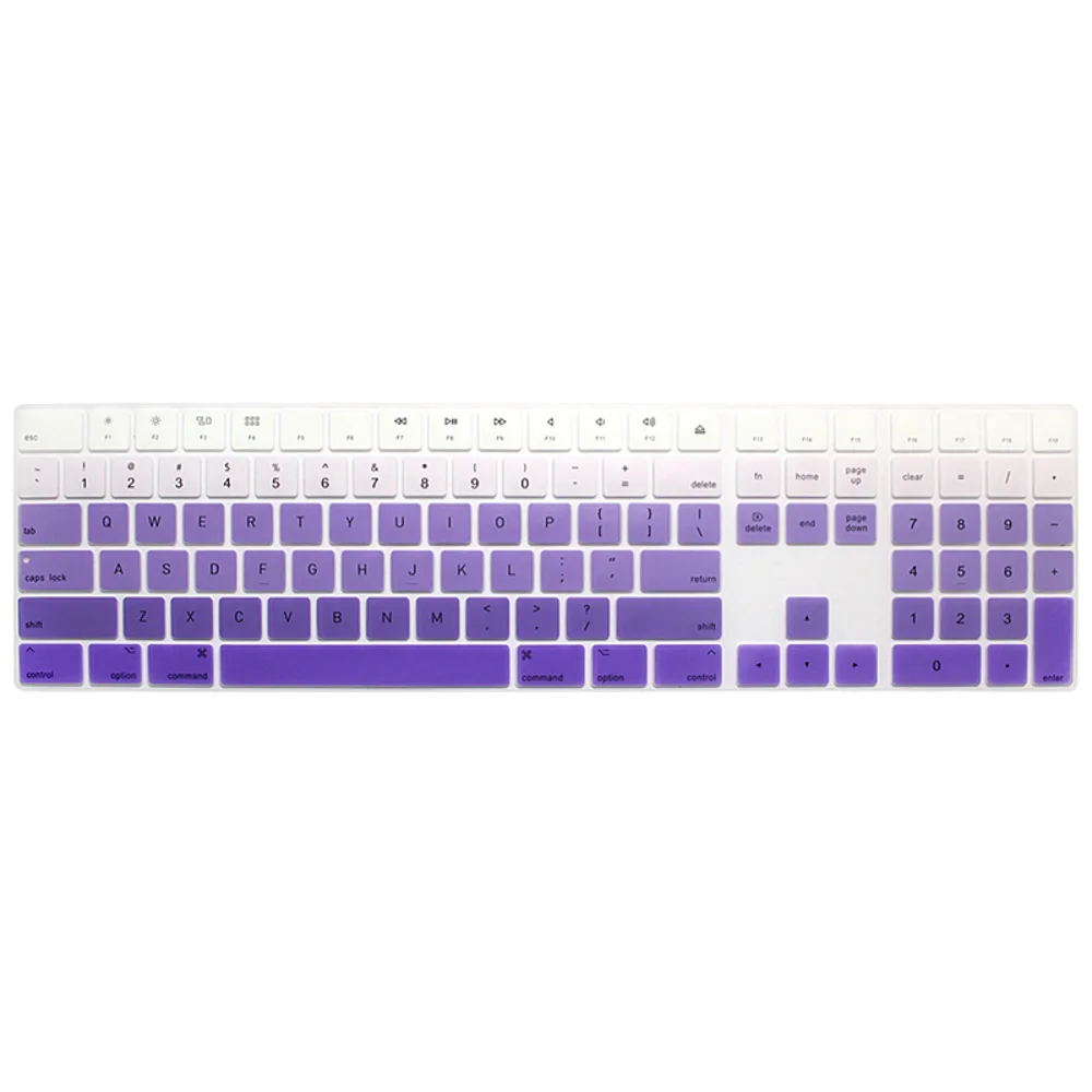 Silicone Keyboard Cover Keypad Skin Protector For Apple Magic Keyboard with Numeric Keypad A1843 MQ052LL/A  MB110/B  A1243 Imac