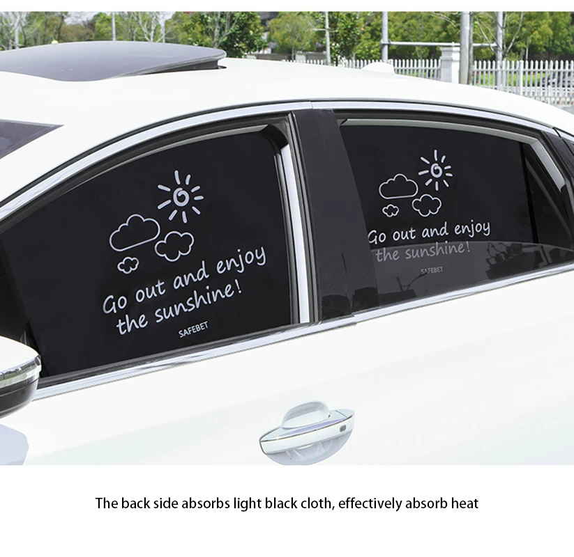 Magnetic Curtain In The Car Window Sunshade Cover Cartoon Universal Side Window Sunshade UV Protection For Kid Baby Children