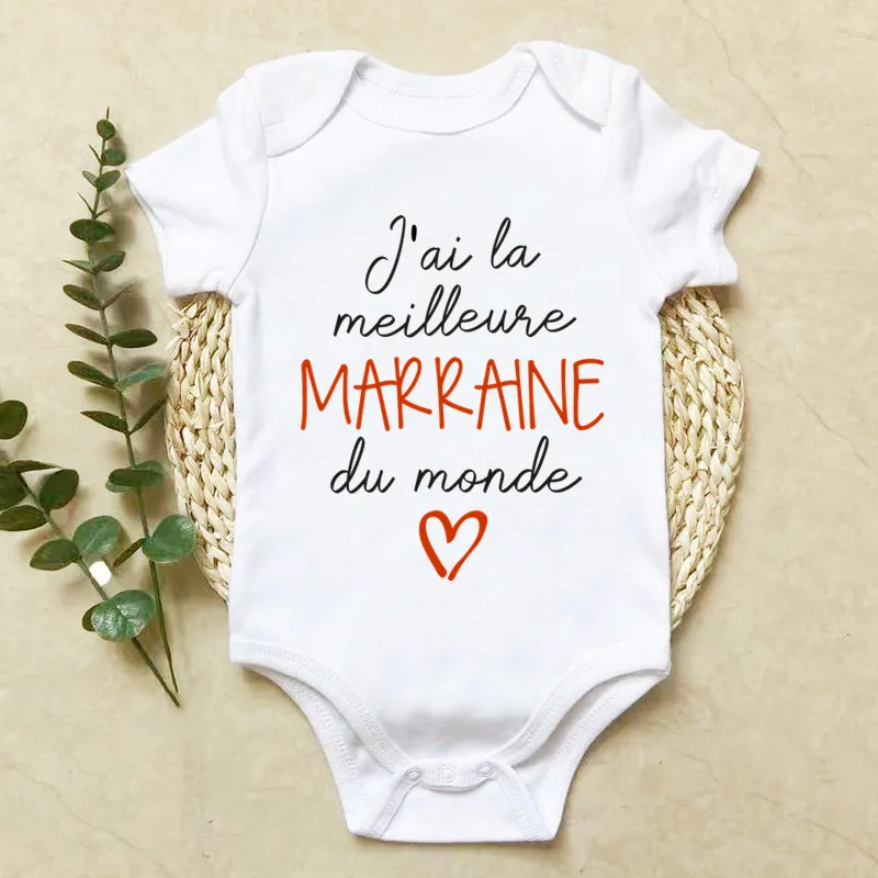 I Have The Best Godmother In The World Newborn Baby Bodysuits Funny Cotton Short Sleeve Infant Rompers Body Boys Girls Jumpsuits