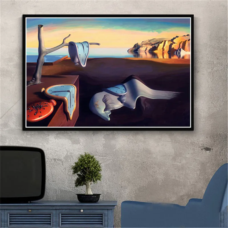 Salvador Dali Surrealism Wall Art Picture Canvas Painting Retro Quadro Posters and Print for Living Room Home Decoration Cuadros