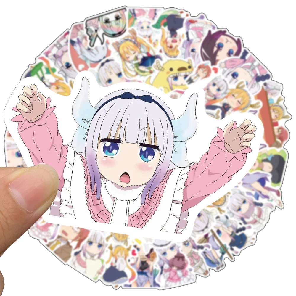 10/30/50PCS/ Cartoon Anime Kobayashi\'s Dragon Maid Graffiti Laptop Skateboard Guitar Fridge Waterproof Sticker Wholesale