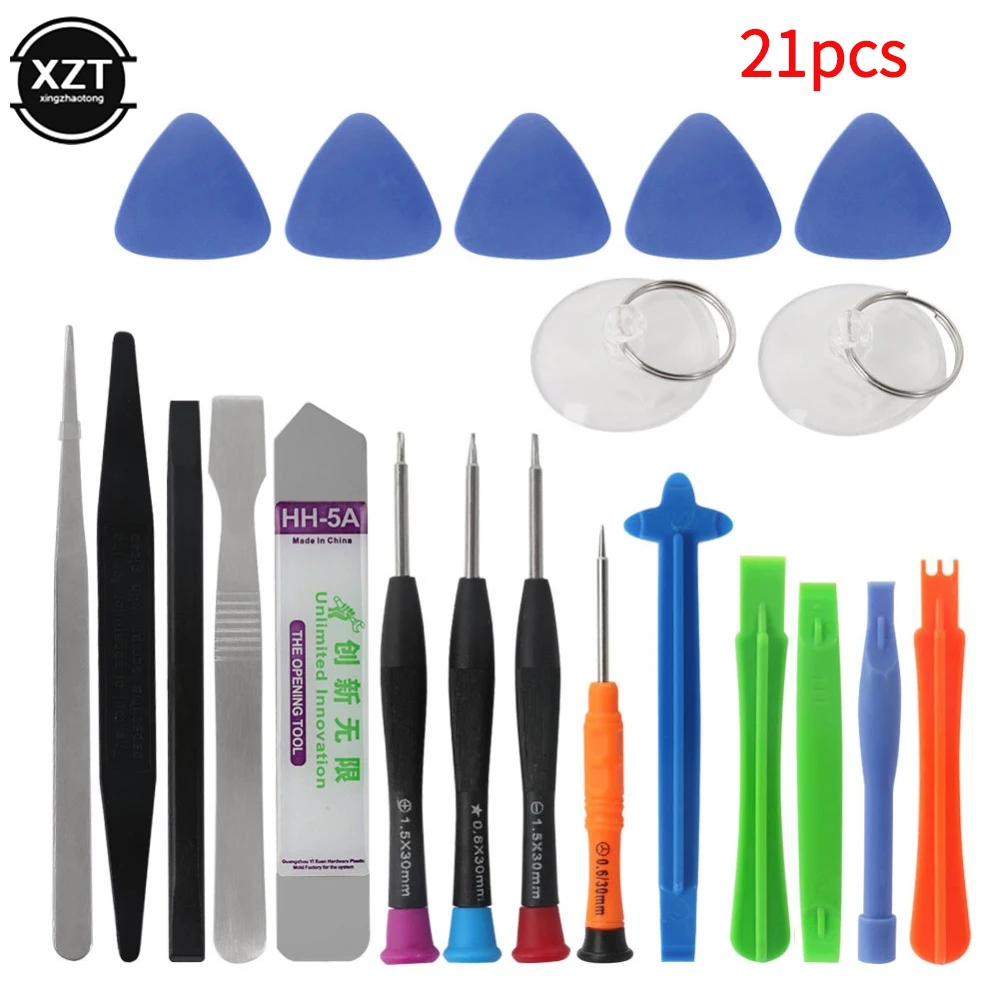 21 in 1 Mobile Phone Repair Tools Kit Spudger Pry Opening Tool Screwdriver Set for iPhone X 8 7 6S 6 Plus Tablets Hand Tools Set