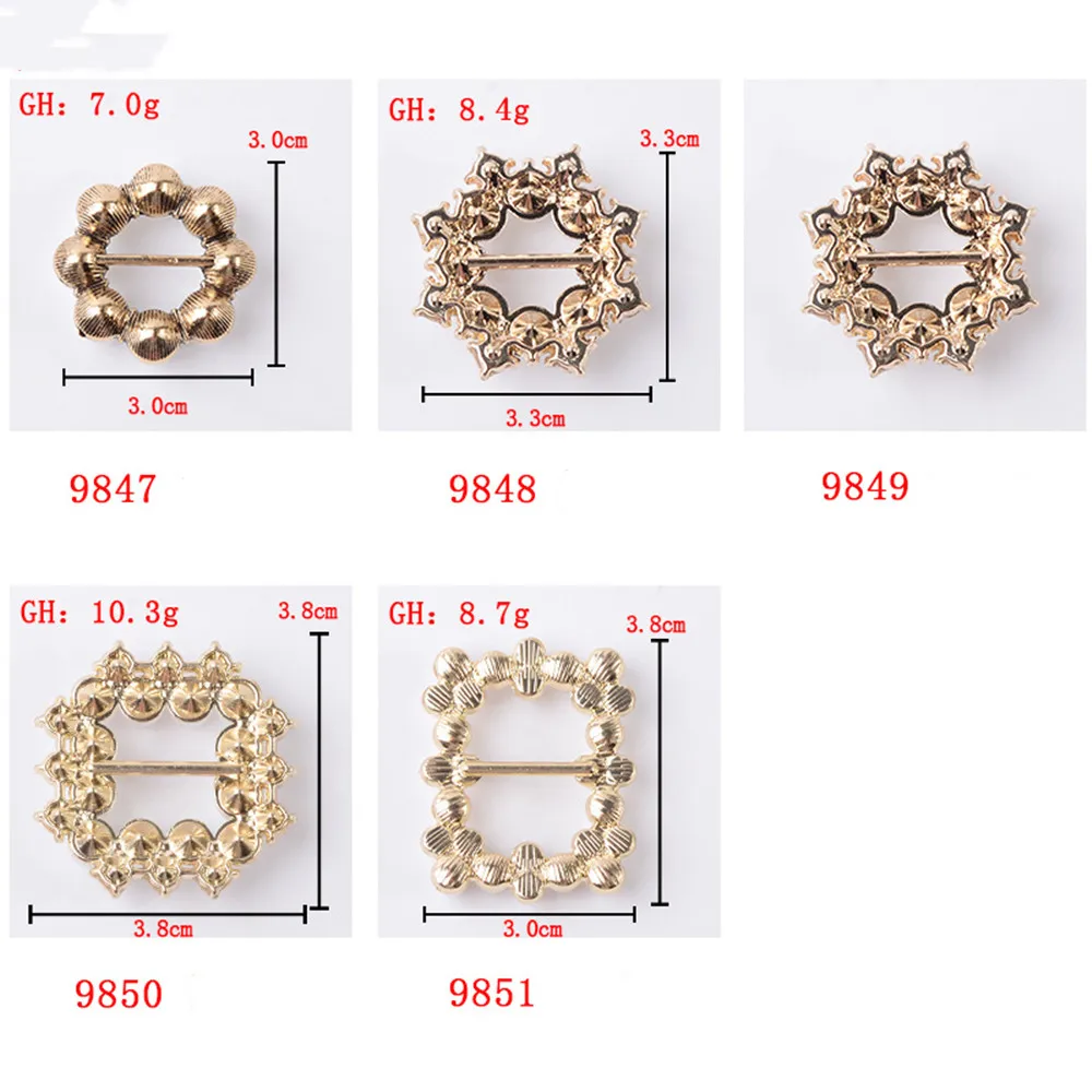 Button Pearl Rhinestone Silver Alloy Buttons 10pcs Cluster Fower Clasps Diy Flatback Embellishments Dress Decoration Accessories