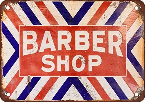 

Barber Shop Vintage Look Reproduction Metal Tin Sign 12X18 Inches